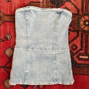 Aritzia Light Blue Denim Tube Top